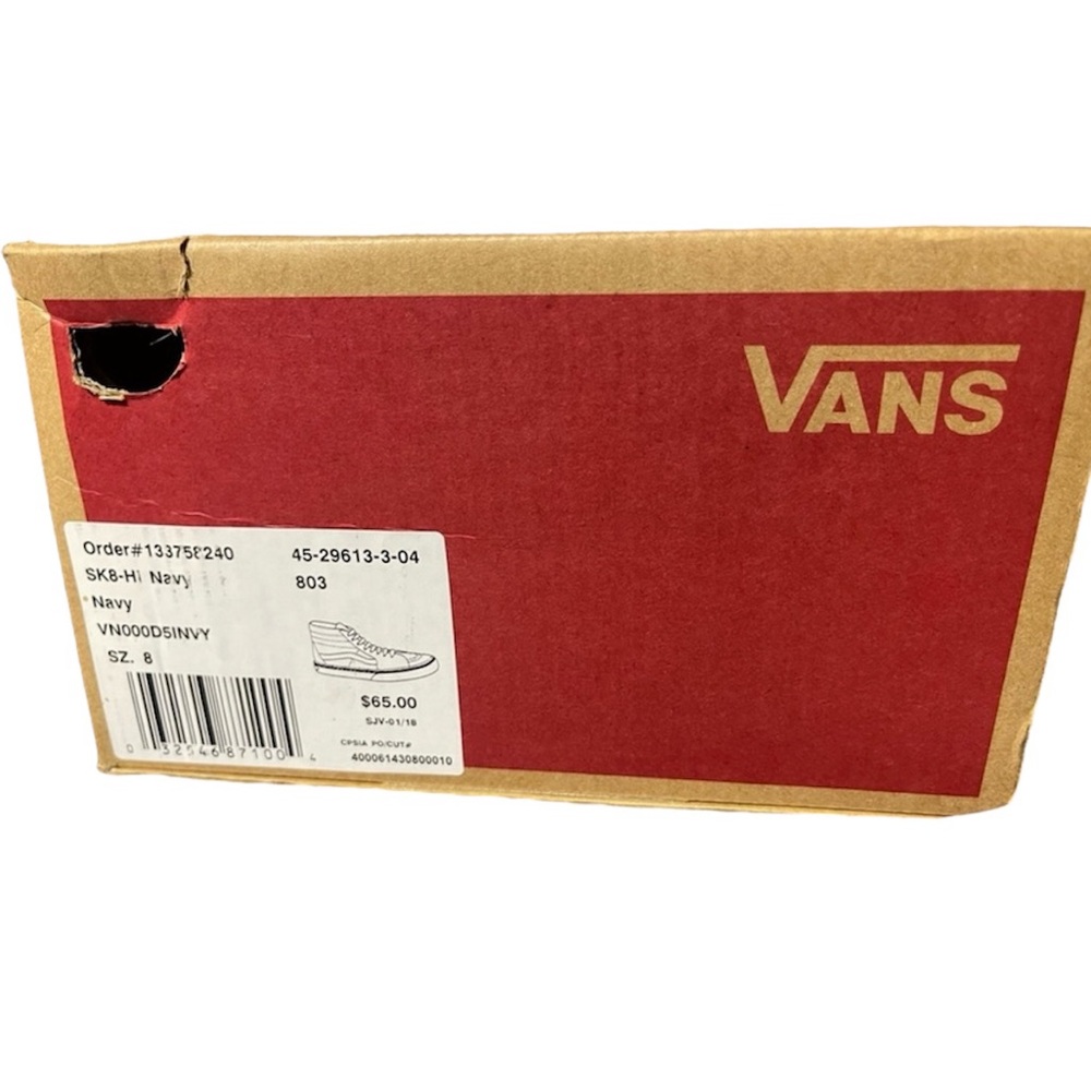 Men’s SK8-HI Navy colored Vans - Picture 4 of 4